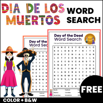 Preview of Free Day of the Dead Wordsearch