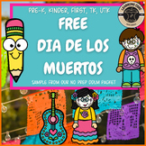 Free Dia de los Muertos Day of the Dead PreK Kindergarten 