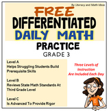 Free (Leveled) Grade 3 State Test Practice Math (SBAC, IAR