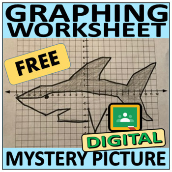 Preview of Free Digital Mystery Picture (Shark) - Plotting Points on a Coordinate Plane