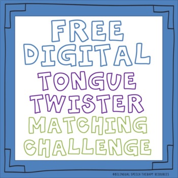 Preview of Free Digital Tongue Twisters for Kids - NO PRINT PDF version