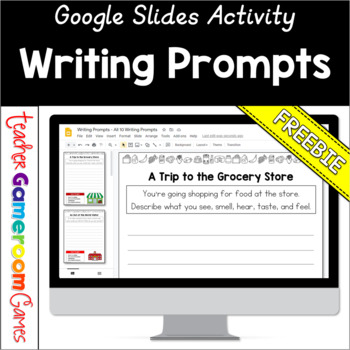 Preview of Free Digital Writing Prompts Google Activity