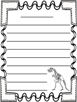 Dinosaur Writing Paper – Tim's Printables