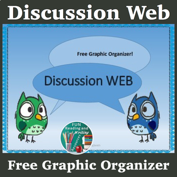 Preview of Free Discussion Web Graphic Organizer with Easel Activity Digital and Print