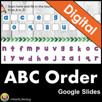 Preview of Free Distance Learning Alphabet ABC Order Google Slides