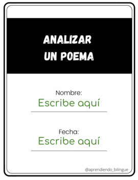 Preview of Free Distance Learning Digital Activity with Google Slides: Análisis de poemas
