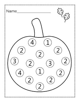 free pumpkin do a dot worksheets numbers 1 10 by self contained smiles