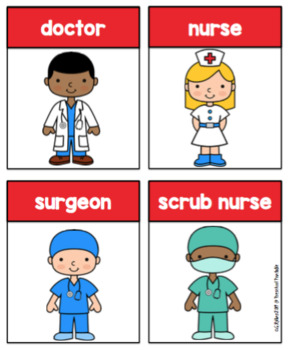 free doctor vocabulary cards by preschool printable tpt