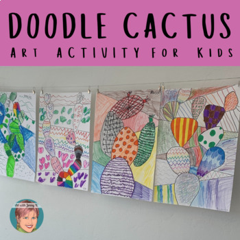 Preview of Free Doodle Cactus How to Draw Activity: Fun for kids and Easy for Adults!
