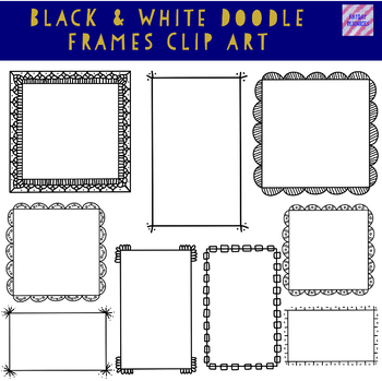 Preview of Doodle Frames Black and White