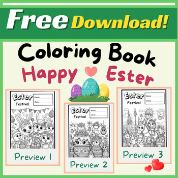 Preview of Free Download Easter Festival  Coloring Book For Kids Christian Activiti