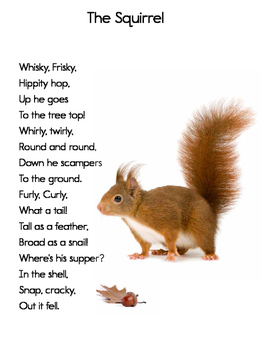 Preview of Free Downloadable Poem: The Squirrel