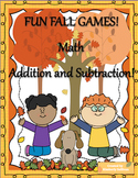 Free Downloads  Fall Math Games! Grades 1 - 2 Addition Sub