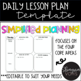 Editable Daily Lesson Plan Template