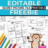Free EDITABLE Secret Picture Tile Printable Template