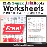 Free Greek and Latin Roots Worksheets