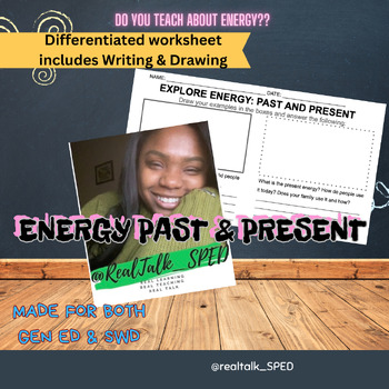 Preview of Free ENERGY PAST & PRESENT WORKSHEET