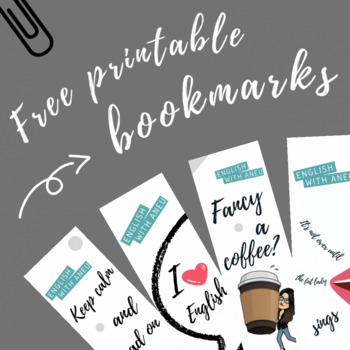 Preview of Free ENGLISH WITH ANEU 2022 bookmarks