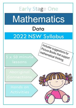 Preview of Free ES1 Maths Unit Data linked to NSW syllabus 5 lessons, 2x Aboriginal Persp.