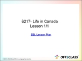 Free ESL Lesson Plan - Life in Canada