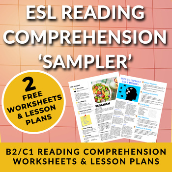 Preview of FREE ESL Reading Comprehension Worksheets & Activities