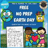 Free Earth Day Coloring Page for PreK, TK, Kindergarten, F
