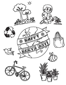 Preview of Free Earth Day Coloring Sheet