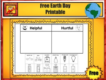 Preview of Free Earth Day Printable from Charlotte's Clips