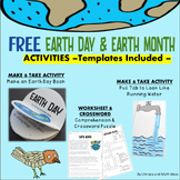 Free Earth Month & Earth Day Crafts, Comprehension, & Cros