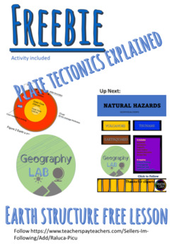 Preview of Free Earth structure lesson. Plate tectonics. Plate boundaries