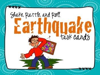 Preview of Free Earthquake Task Cards: Shake, Rattle and Roll