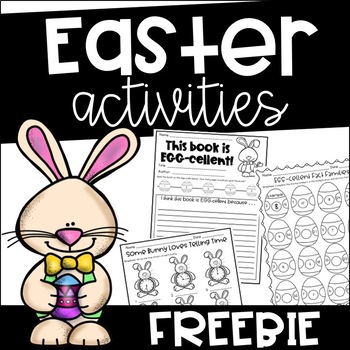 Preview of Free Easter Activity Packet with Reading, Math, and Grammar