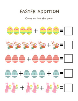 Free Easter Math Worksheet (Printable Sheet 2) by FunMatherial | TPT