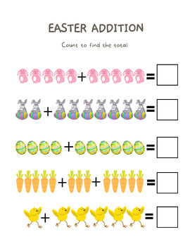 Free Easter Math Worksheet (Printable Sheet 4) by FunMatherial | TPT