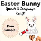 Free Easter Speech and Language Craft - Bunny - Rabbit - Dab