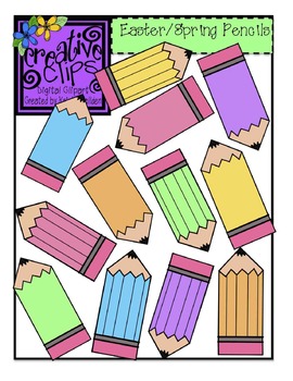 Preview of {Free} Easter/Spring Color Pencils Clipart