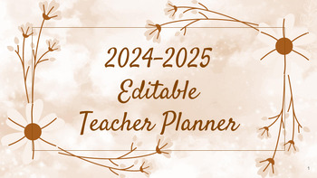 Preview of Free Editable 2024-2025 Pink Floral Calendar/Planner