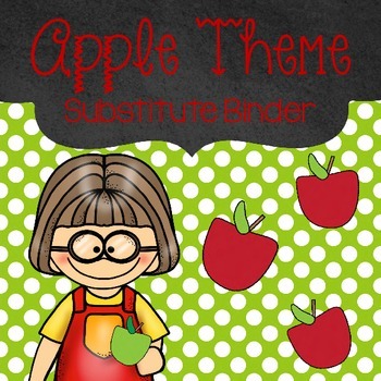 Preview of Substitute Binder Templates - Editable Emergency Sub Plan Folder Template, Apple