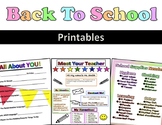 Free Back To School Printables: Meet The Teacher, Question