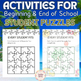 Free Editable Beginning/End of School Year SEL Puzzles for