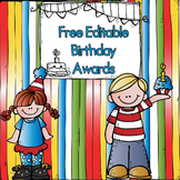 Free Editable Birthday Awards