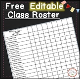 Class List Template Editable free