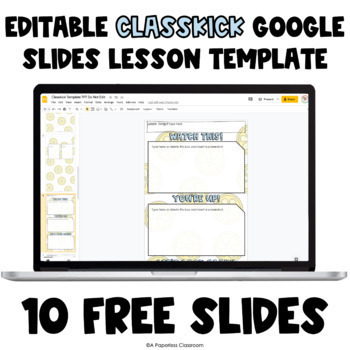 Preview of Free Editable Classkick Math Lesson Template | Google Slides