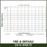Free Editable Data Sheets for IEP Goals