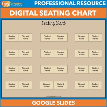 Free Editable Digital Seating Chart with Moveable Desks - Google Slides