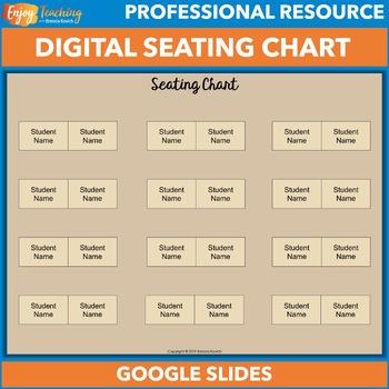 Preview of Free Editable Digital Seating Chart with Moveable Desks - Google Slides