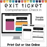 Free Editable Exit Ticket Sample