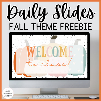 Preview of Free Editable Fall Daily Slides Template - Google Slides