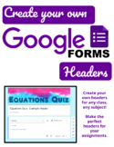Free Editable Google Forms Header