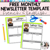 Free Editable Monthly Newsletter Templates | French and En